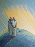 Mary and Joseph Look with Faith on the Child Jesus at His Nativity, 1995-Elizabeth Wang-Giclee Print