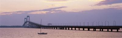 Newport Bridge, Narragansett Bay, Rhode Island, USA-Elizabeth Yardley-Premier Image Canvas