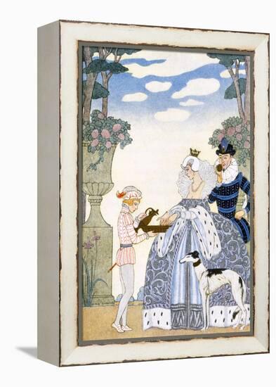 Elizabethan England, from 'The Art of Perfume', Pub. 1912 (Pochoir Print)-Georges Barbier-Framed Premier Image Canvas