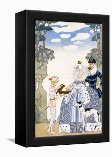 Elizabethan England, from 'The Art of Perfume', Pub. 1912 (Pochoir Print)-Georges Barbier-Framed Premier Image Canvas