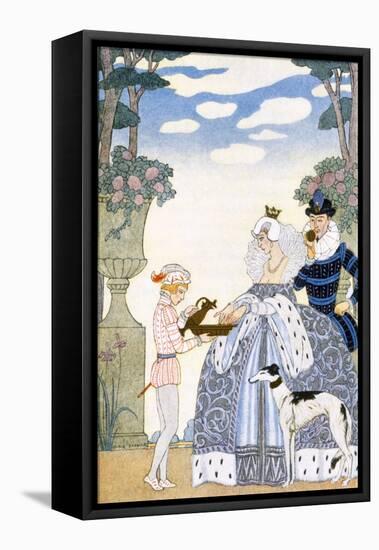 Elizabethan England, from 'The Art of Perfume', Pub. 1912 (Pochoir Print)-Georges Barbier-Framed Premier Image Canvas