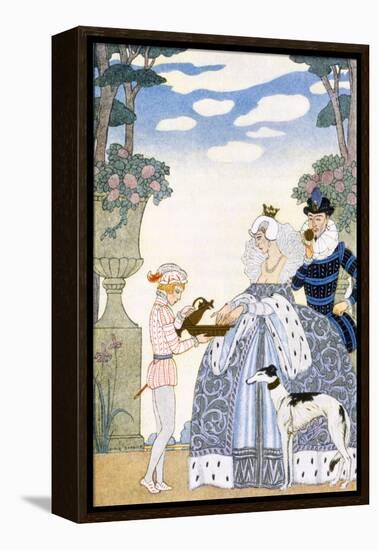 Elizabethan England, from 'The Art of Perfume', Pub. 1912 (Pochoir Print)-Georges Barbier-Framed Premier Image Canvas