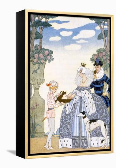 Elizabethan England, from 'The Art of Perfume', Pub. 1912 (Pochoir Print)-Georges Barbier-Framed Premier Image Canvas