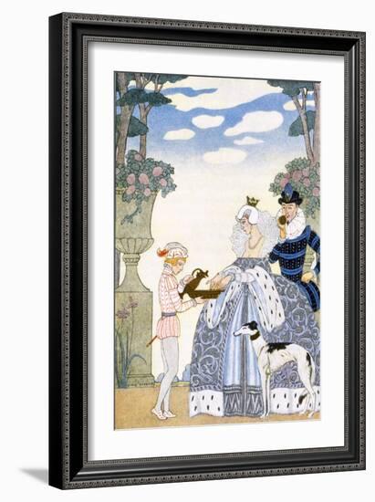 Elizabethan England, from 'The Art of Perfume', Pub. 1912 (Pochoir Print)-Georges Barbier-Framed Giclee Print