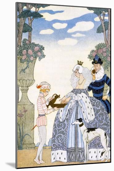 Elizabethan England, from 'The Art of Perfume', Pub. 1912 (Pochoir Print)-Georges Barbier-Mounted Giclee Print