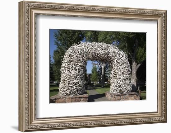 Elk Antler Arch, Town Square, Jackson Hole, Wyoming, United States of America, North America-Richard Maschmeyer-Framed Photographic Print