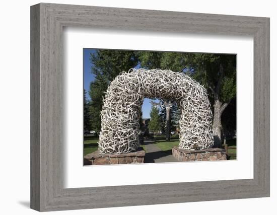 Elk Antler Arch, Town Square, Jackson Hole, Wyoming, United States of America, North America-Richard Maschmeyer-Framed Photographic Print
