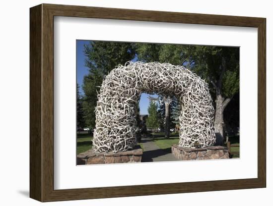 Elk Antler Arch, Town Square, Jackson Hole, Wyoming, United States of America, North America-Richard Maschmeyer-Framed Photographic Print