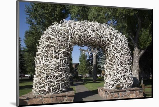 Elk Antler Arch, Town Square, Jackson Hole, Wyoming, United States of America, North America-Richard Maschmeyer-Mounted Photographic Print