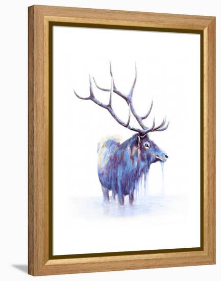 Elk in Water-Michelle Faber-Framed Premier Image Canvas