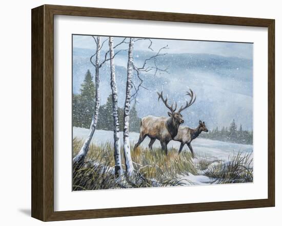 Elk Journey IV-B. Lynnsy-Framed Art Print