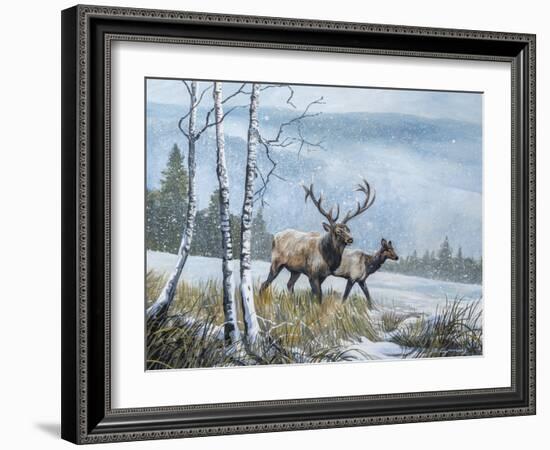 Elk Journey IV-B. Lynnsy-Framed Art Print