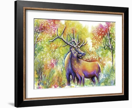 Elk Love-Michelle Faber-Framed Giclee Print