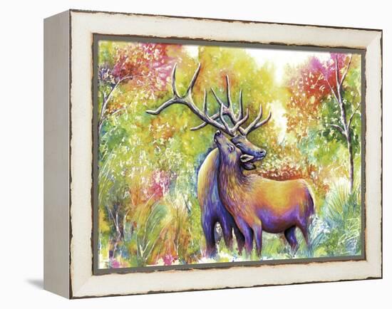 Elk Love-Michelle Faber-Framed Premier Image Canvas