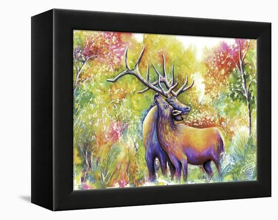 Elk Love-Michelle Faber-Framed Premier Image Canvas