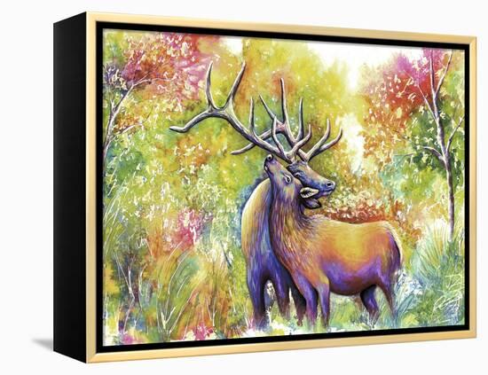 Elk Love-Michelle Faber-Framed Premier Image Canvas