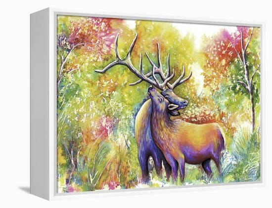 Elk Love-Michelle Faber-Framed Premier Image Canvas
