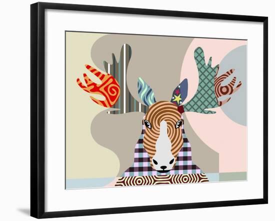 Elk Moose-Adefioye Lanre-Framed Giclee Print