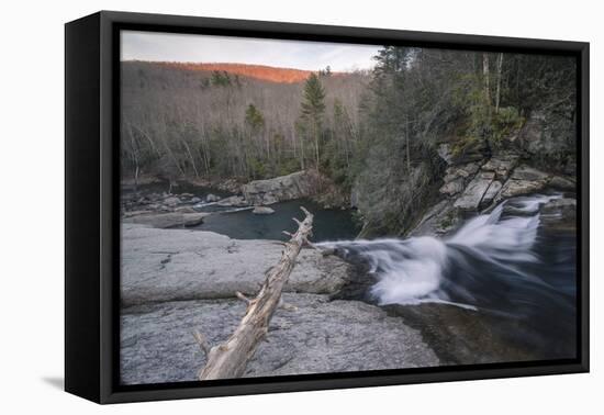 Elk River Falls at sunset, Elk River, Blue Ridge Mountains, North Carolina, United States of Americ-Jon Reaves-Framed Premier Image Canvas