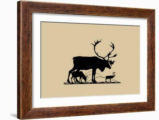 Elk Silhouette I-Vision Studio-Framed Art Print