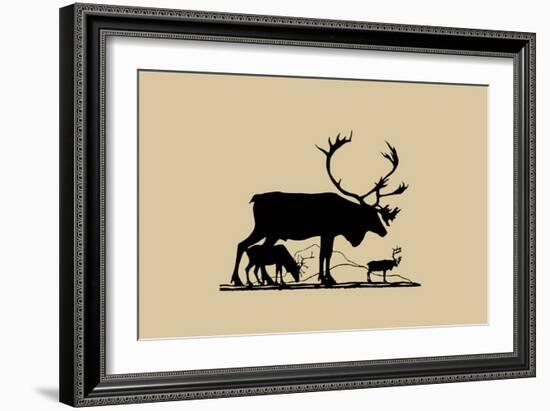 Elk Silhouette I-Vision Studio-Framed Art Print