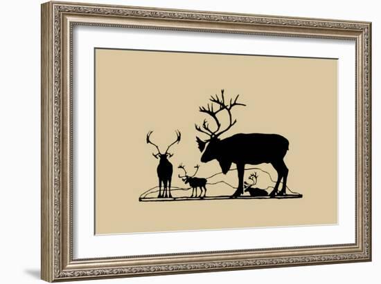 Elk Silhouette II-Vision Studio-Framed Art Print