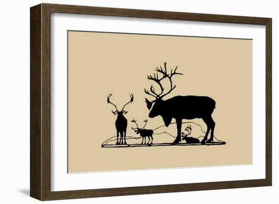 Elk Silhouette II-Vision Studio-Framed Art Print