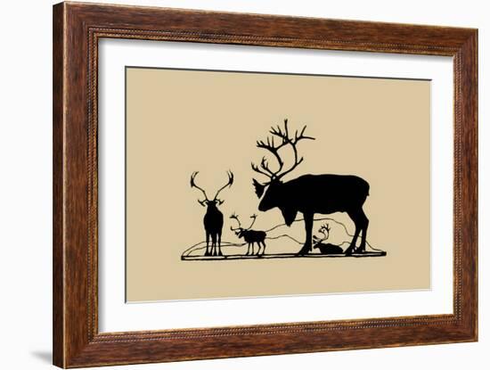 Elk Silhouette II-Vision Studio-Framed Art Print