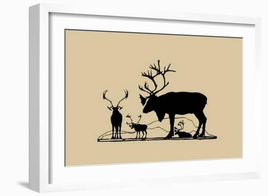 Elk Silhouette II-Vision Studio-Framed Art Print