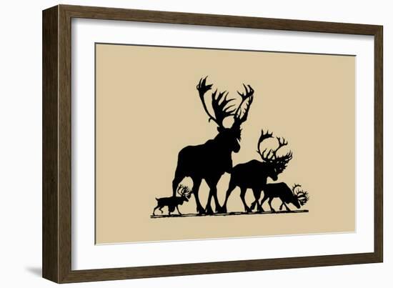 Elk Silhouette III-Vision Studio-Framed Art Print