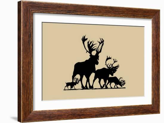 Elk Silhouette III-Vision Studio-Framed Art Print