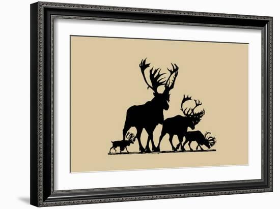 Elk Silhouette III-Vision Studio-Framed Art Print