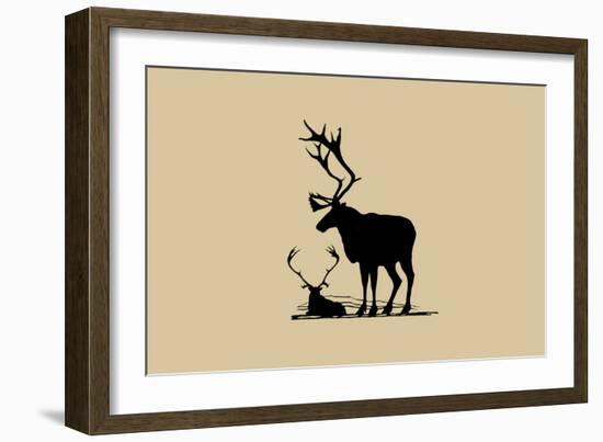 Elk Silhouette VI-Vision Studio-Framed Art Print