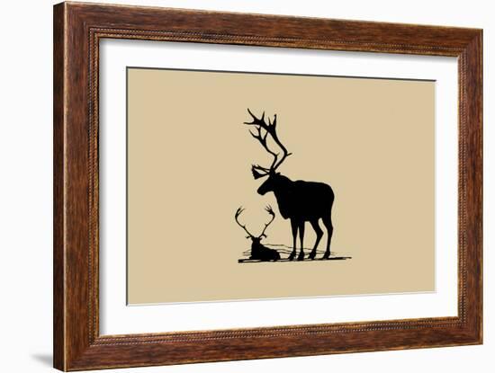 Elk Silhouette VI-Vision Studio-Framed Art Print