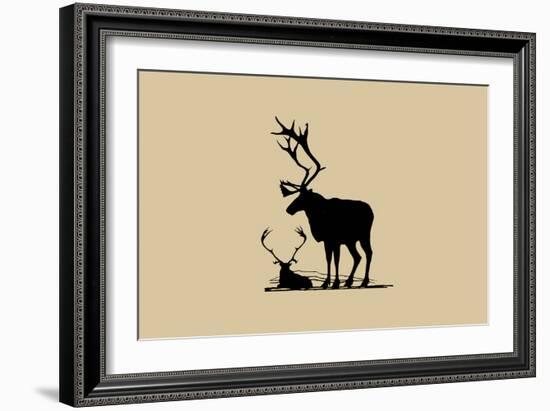 Elk Silhouette VI-Vision Studio-Framed Art Print