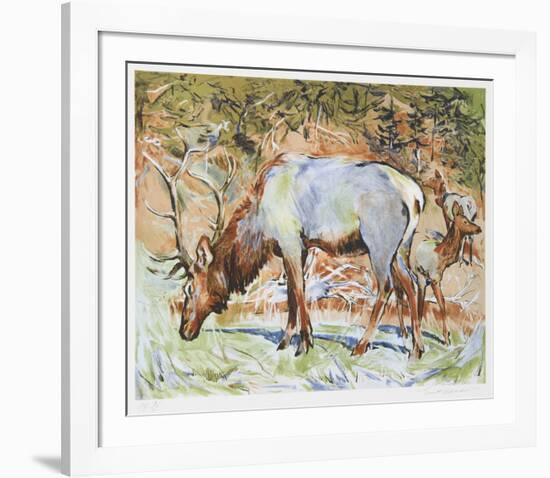 Elk-Everett Hibbard-Framed Collectable Print