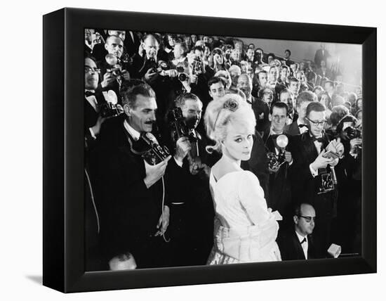 Elke Sommer Attending the Cannes Film Festival Amid a Sea of Photographers-Paul Schutzer-Framed Premier Image Canvas