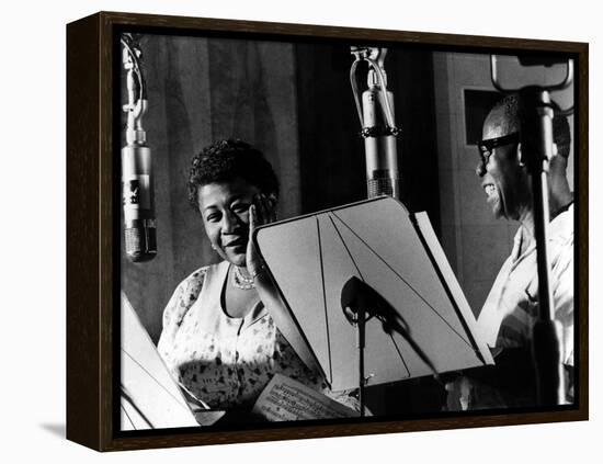 Ella Fitzgerald, American Jazz Singer with Louis Armstrong, Jazz Trumpet Player-null-Framed Stretched Canvas