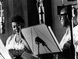 Ella Fitzgerald, American Jazz Singer with Louis Armstrong, Jazz Trumpet Player