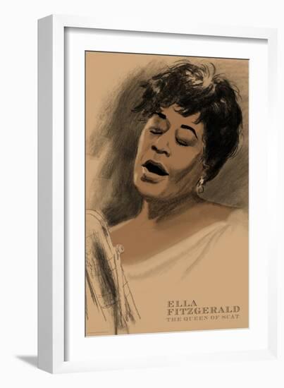 Ella Fitzgerald-Clifford Faust-Framed Art Print