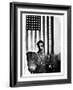 Ella Watson Standing with Broom and Mop in Front of American Flag, Part of Depression Era Survey-Gordon Parks-Framed Photographic Print