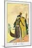 Elle Et Lui, 1921 (Pochoir Print)-Georges Barbier-Mounted Giclee Print