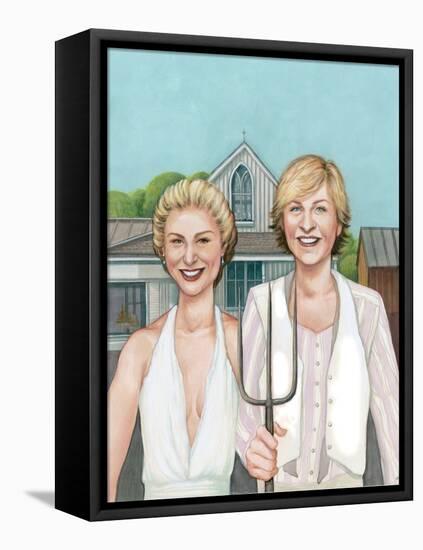 Ellen and Portia, 2008 (Acrylic on Illustration Board)-Anita Kunz-Framed Premier Image Canvas