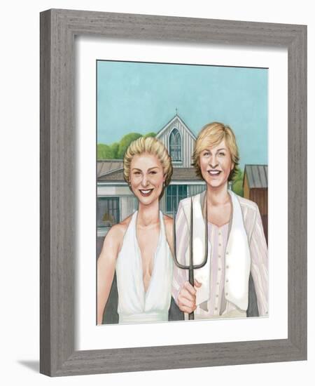 Ellen and Portia, 2008 (Acrylic on Illustration Board)-Anita Kunz-Framed Giclee Print