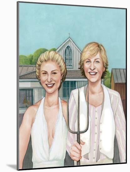 Ellen and Portia, 2008 (Acrylic on Illustration Board)-Anita Kunz-Mounted Giclee Print