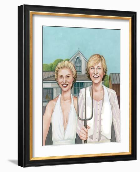 Ellen and Portia, 2008 (Acrylic on Illustration Board)-Anita Kunz-Framed Giclee Print