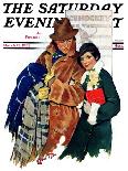 "Date at Hockey Game," Saturday Evening Post Cover, March 12, 1932-Ellen Pyle-Giclee Print