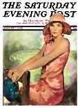 "Woman in Wheelbarrow," Saturday Evening Post Cover, June 20, 1931-Ellen Pyle-Giclee Print