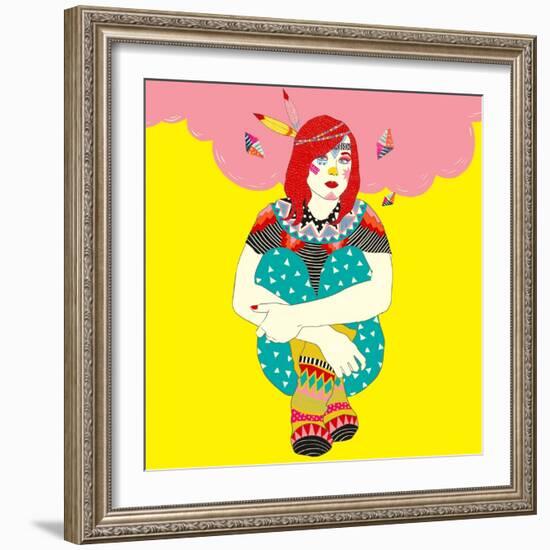 Ellen-Diela Maharanie-Framed Art Print