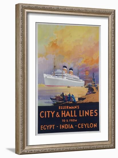 Ellerman's City and Hall Lines Cruise Poster-null-Framed Giclee Print